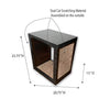 cat scratcher end table with sisal panel dimensions in upright position