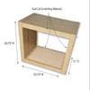 cat scratcher end table with sisal panel dimensions in side position